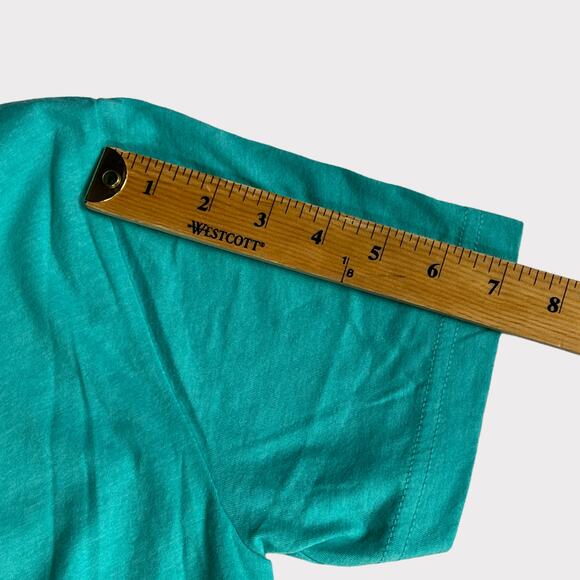 Bella Canvas MOTHER Tee Shirt Top Short Sleeve Crew Neck Turquoise Small - Picture 9 of 10